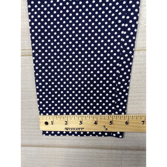 Old Navy Pants Womens Size 8 Blue White Polka Dot Print Pixie Mid Rise Stretch - Picture 7 of 11